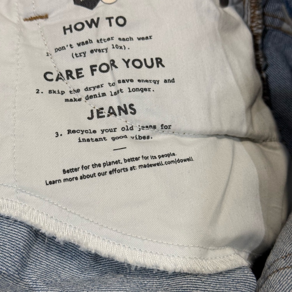 Madewell Womens Light Blue The '90s Straight Mid-Rise Barbosa wash Jean Size 24 - Picture 11 of 13